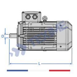 Moteurs triphasés MOT-2,2kW-1500-B14-90-115
